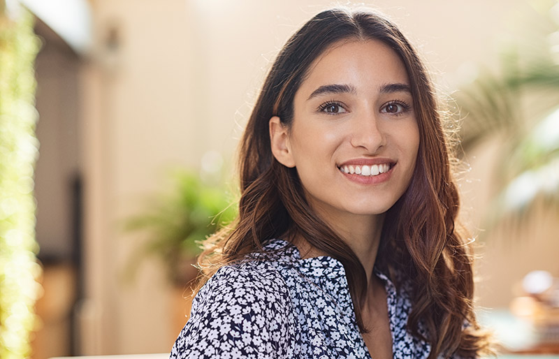 Happy female patient